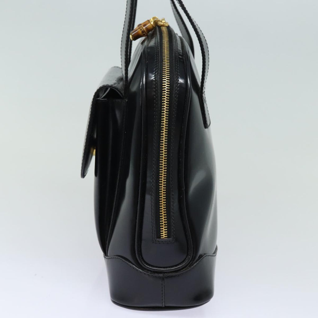 GUCCI Shoulder Bag Leather Black yk13258