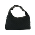 GUCCI GG Canvas Horsebit Shoulder Bag Black 115867 yk13263