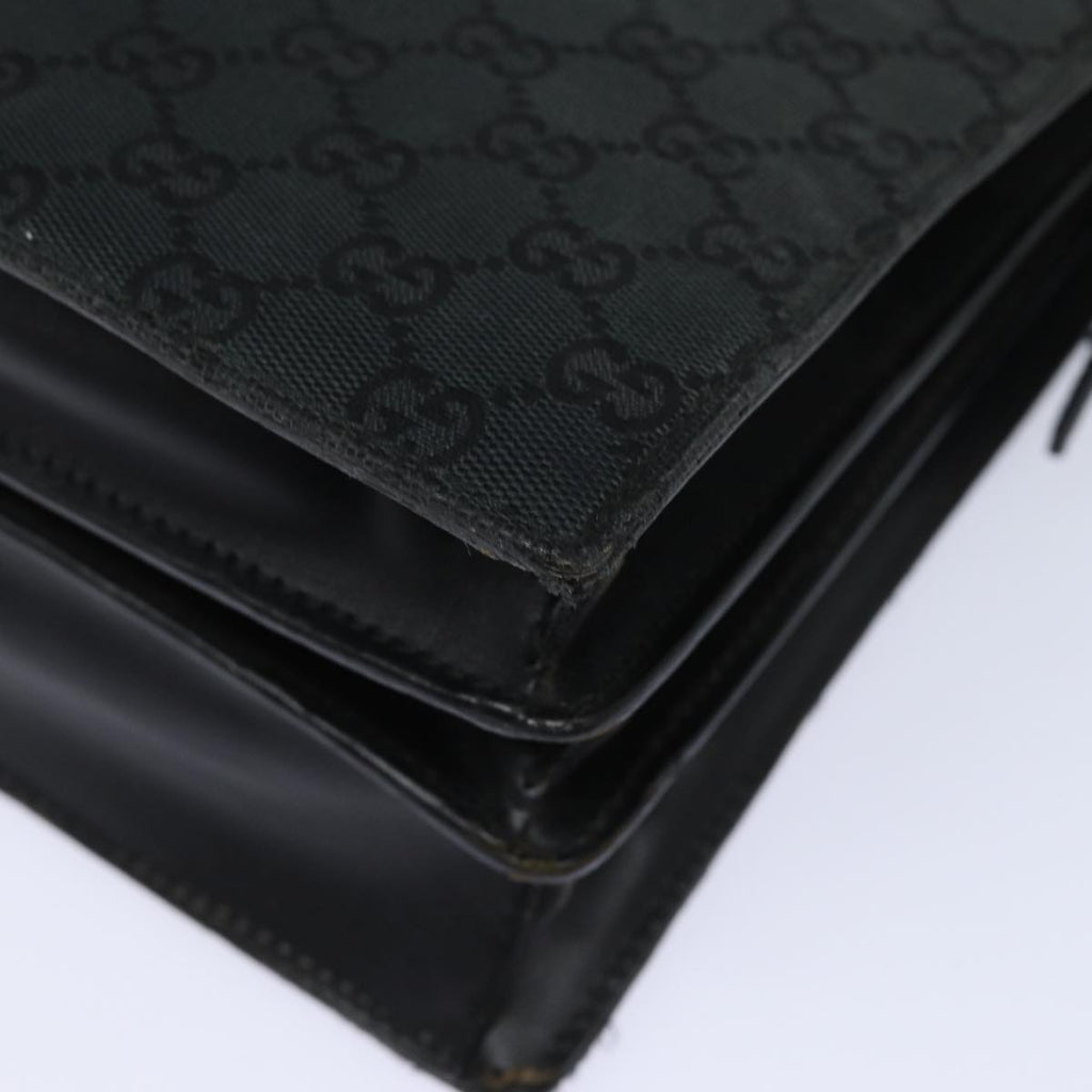 GUCCI GG Canvas Hand Bag Black 015 3708 yk13270