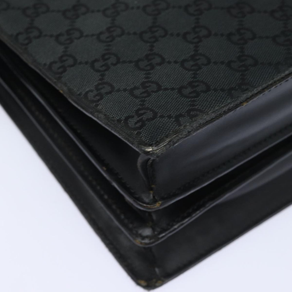 GUCCI GG Canvas Hand Bag Black 015 3708 yk13270