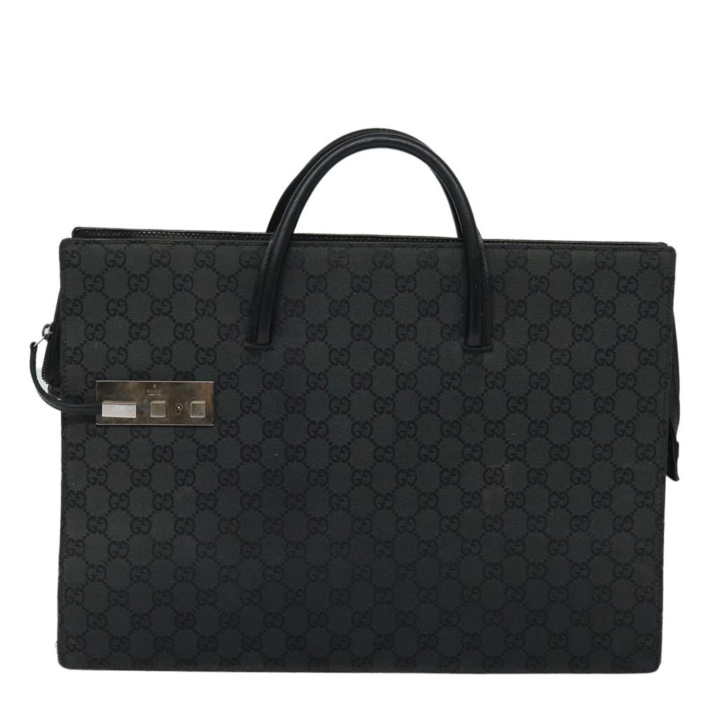 GUCCI GG Canvas Hand Bag Black 015 3708 yk13270