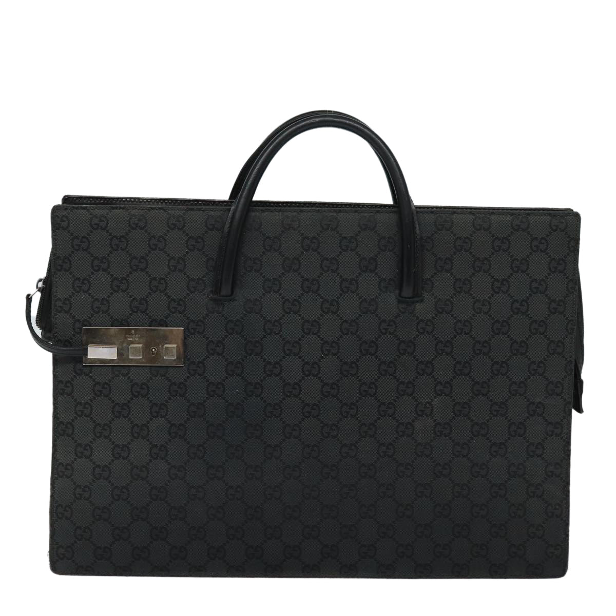 GUCCI GG Canvas Hand Bag Black 015 3708 yk13270
