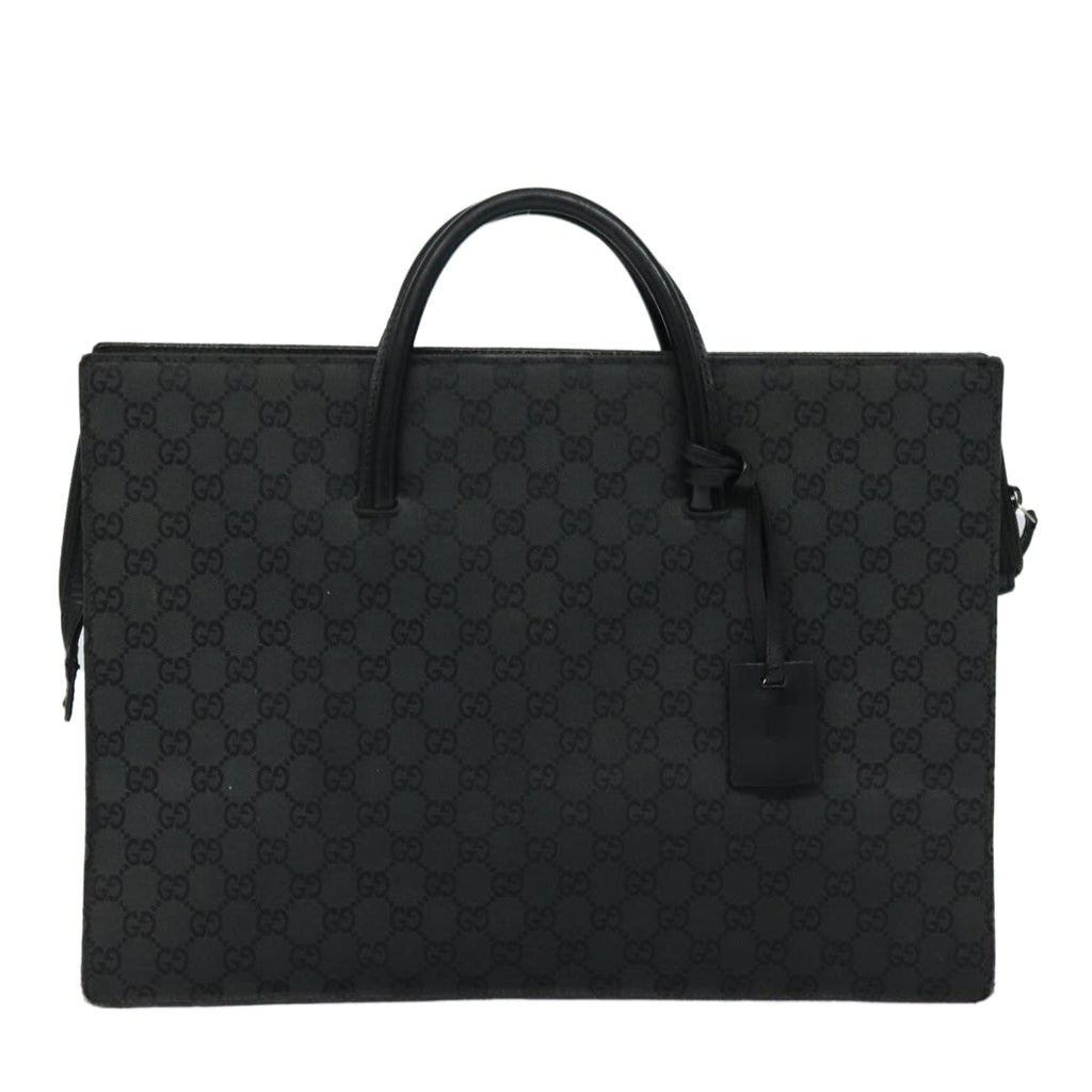 GUCCI GG Canvas Hand Bag Black 015 3708 yk13270