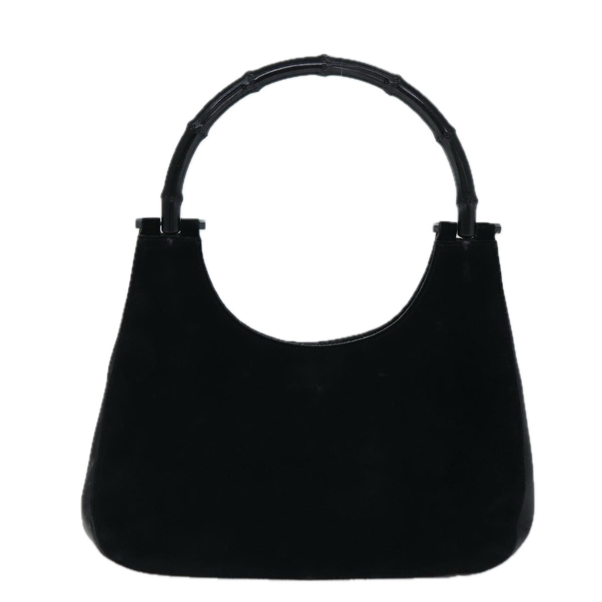 GUCCI Bamboo Shoulder Bag Suede Black 001 3739 yk13295