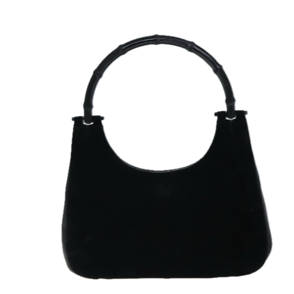 GUCCI Bamboo Shoulder Bag Suede Black 001 3739 yk13295