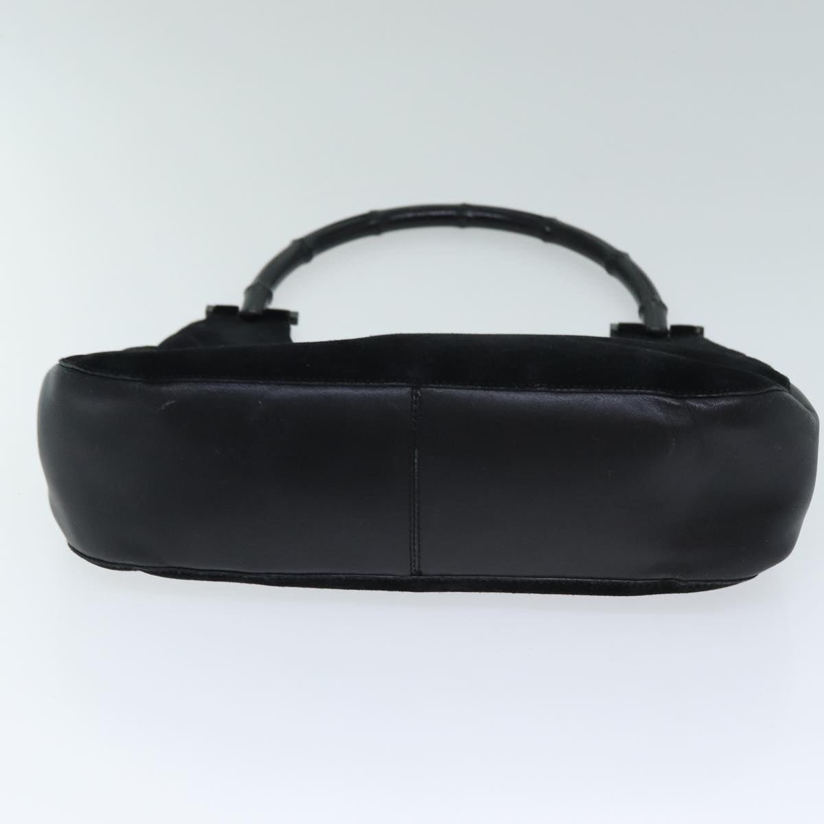 GUCCI Bamboo Shoulder Bag Suede Black 001 3739 yk13295