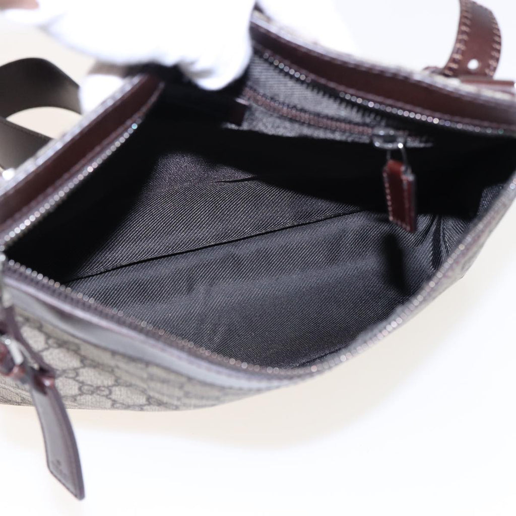 GUCCI GG Supreme Shoulder Bag PVC Leather Beige 92560 yk13296
