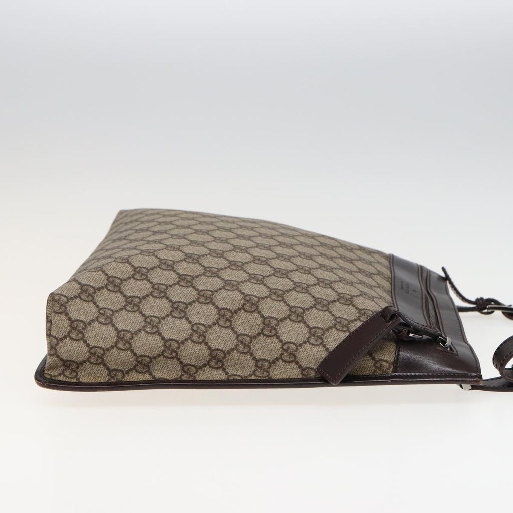 GUCCI GG Supreme Shoulder Bag PVC Leather Beige 92560 yk13296
