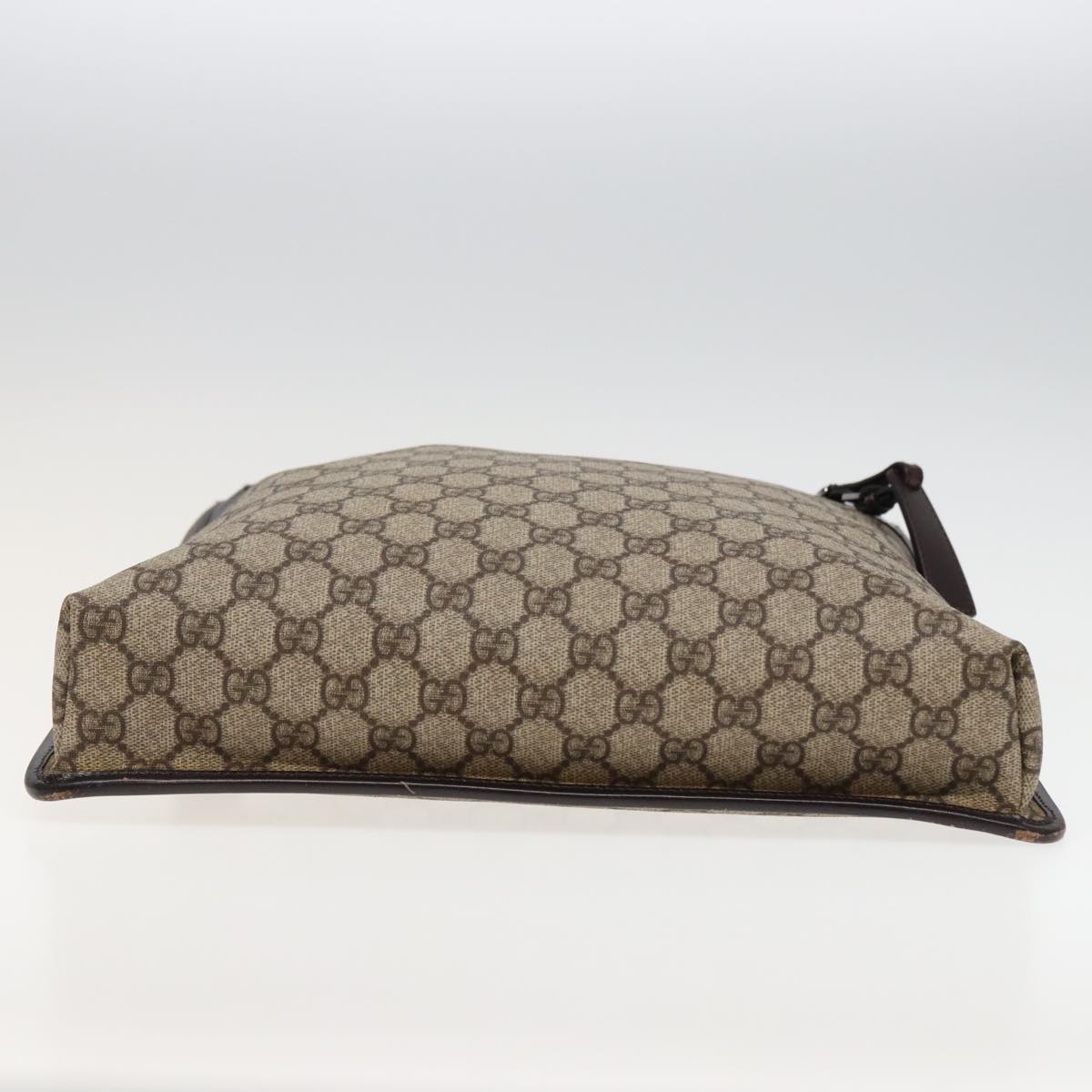 GUCCI GG Supreme Shoulder Bag PVC Leather Beige 92560 yk13296