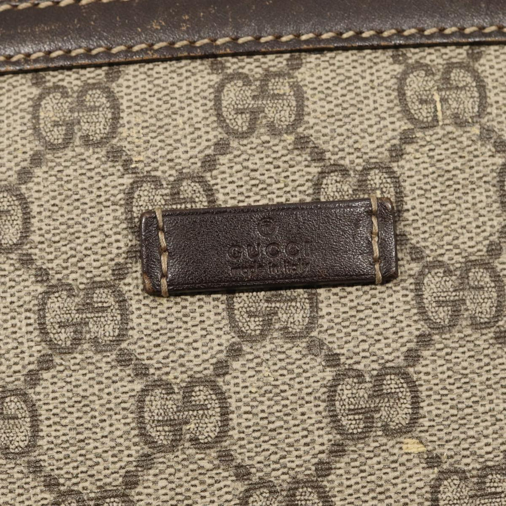 GUCCI GG Supreme Body Bag PVC Leather Beige yk13302