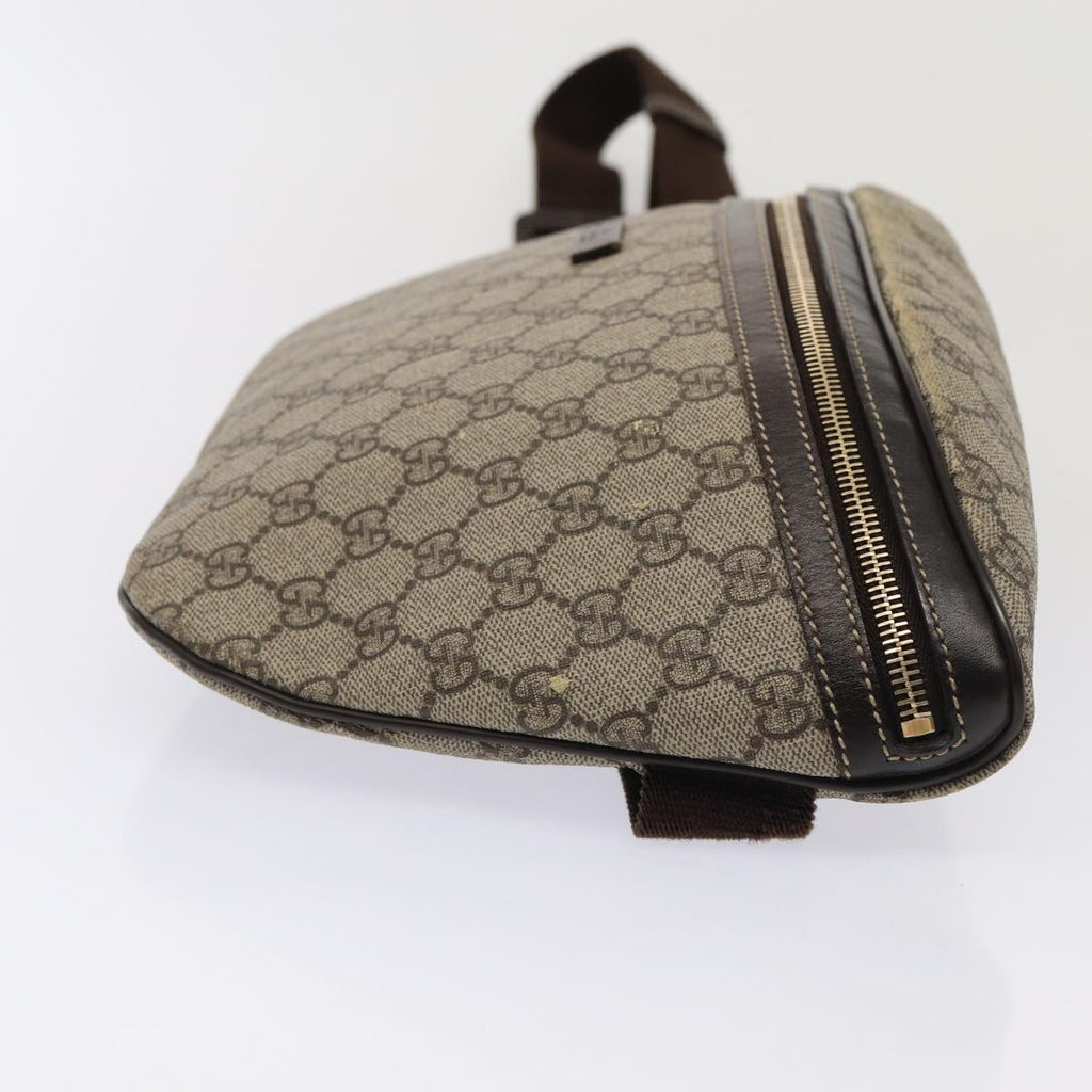 GUCCI GG Supreme Body Bag PVC Leather Beige yk13302