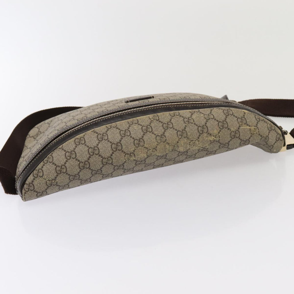 GUCCI GG Supreme Body Bag PVC Leather Beige yk13302