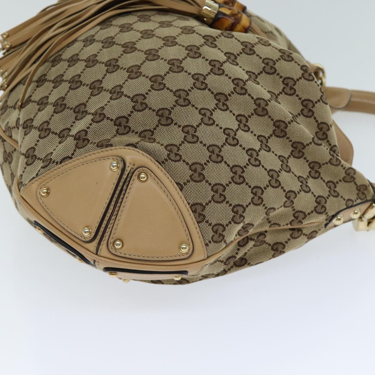 GUCCI GG Canvas Indy Hand Bag 2way Beige 182888 yk13331