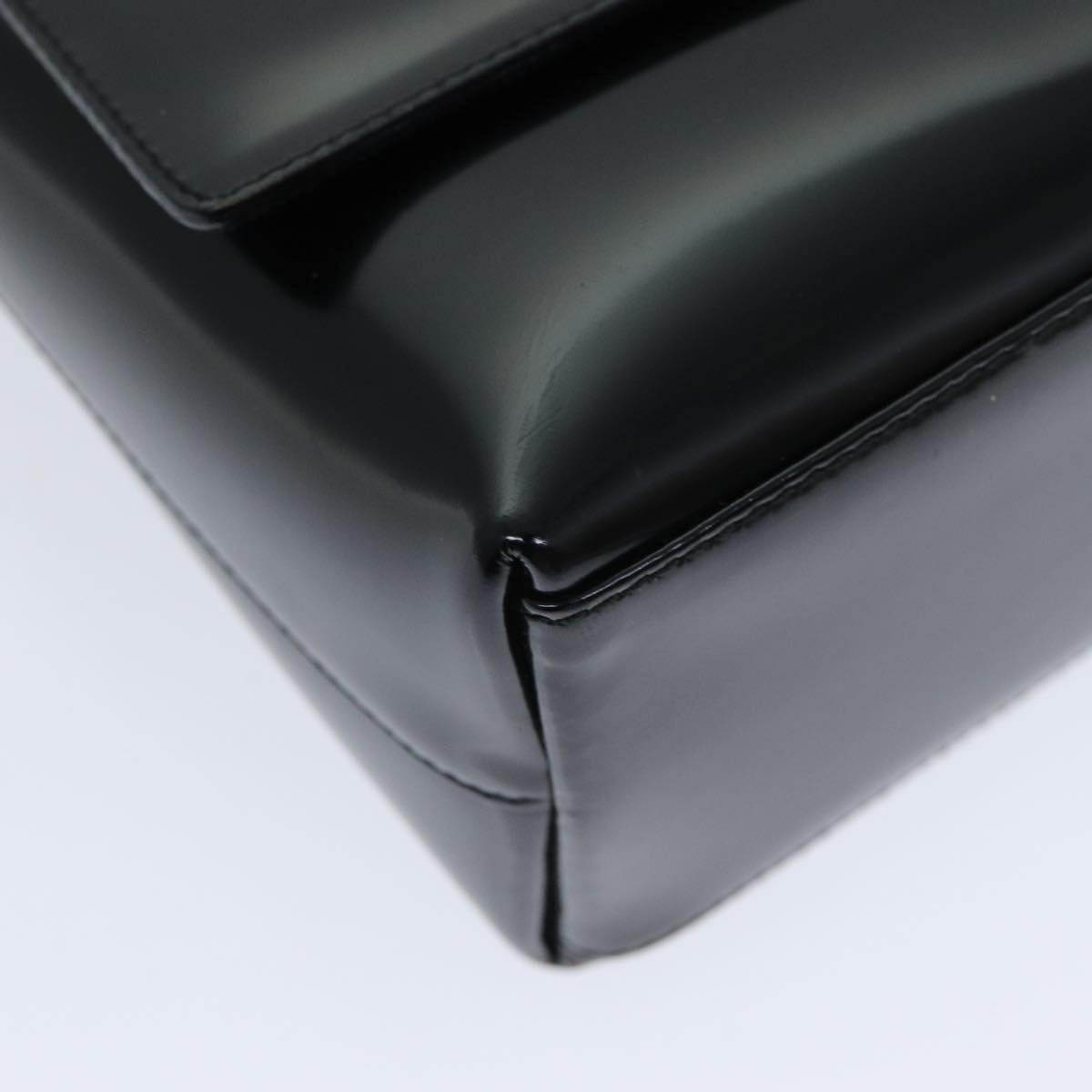 GUCCI Shoulder Bag Enamel Black 001 3444 1812 yk13332