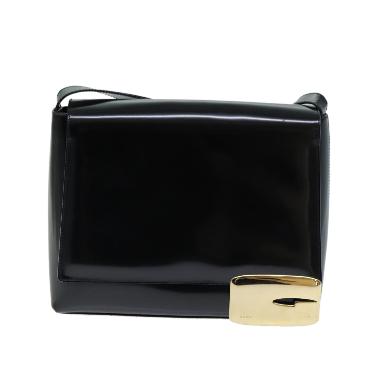 GUCCI Shoulder Bag Enamel Black 001 3444 1812 yk13332