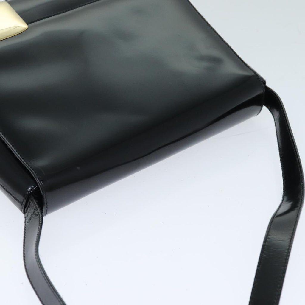 GUCCI Shoulder Bag Enamel Black 001 3444 1812 yk13332