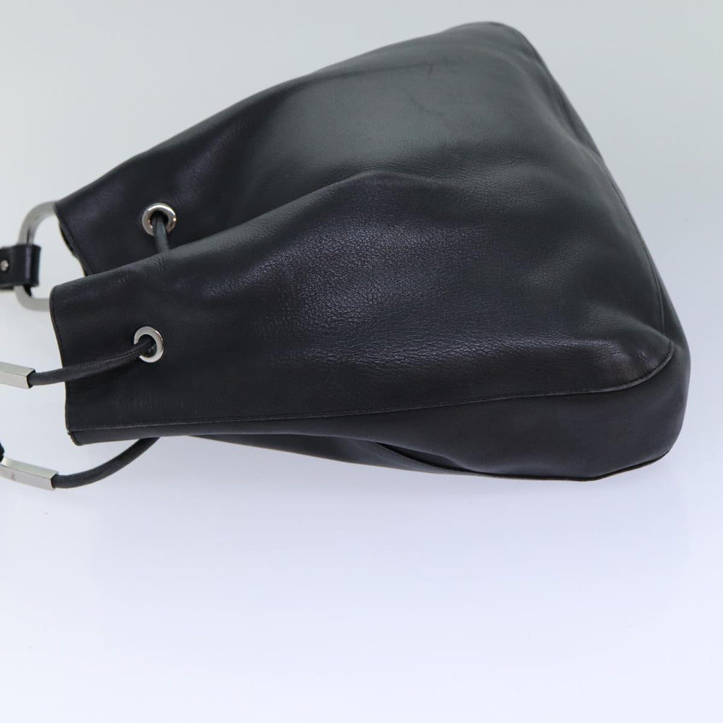 GUCCI Shoulder Bag Leather Black 001 3746 yk13467