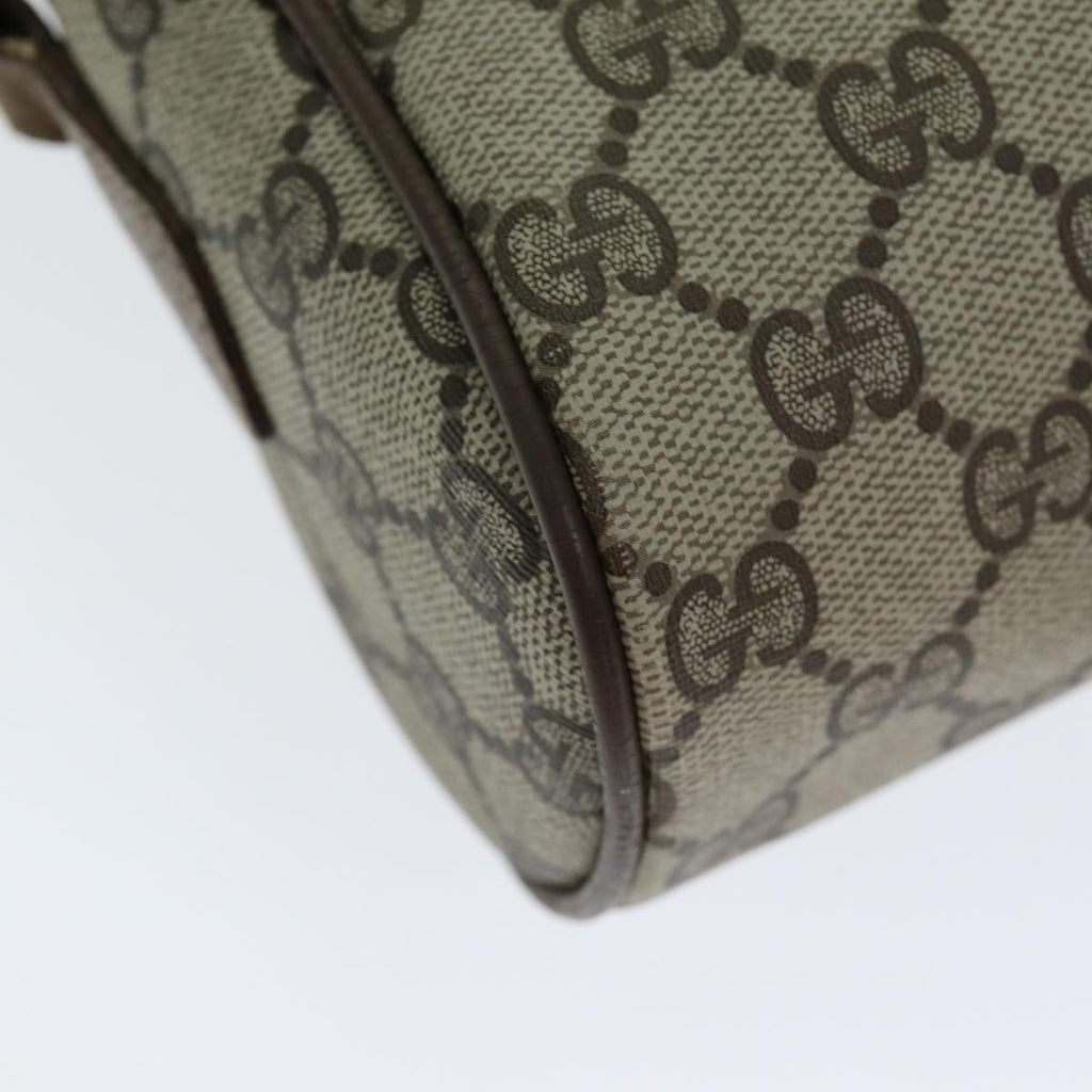 GUCCI GG Canvas Web Sherry Line Shoulder Bag PVC Leather Beige Red yk13472