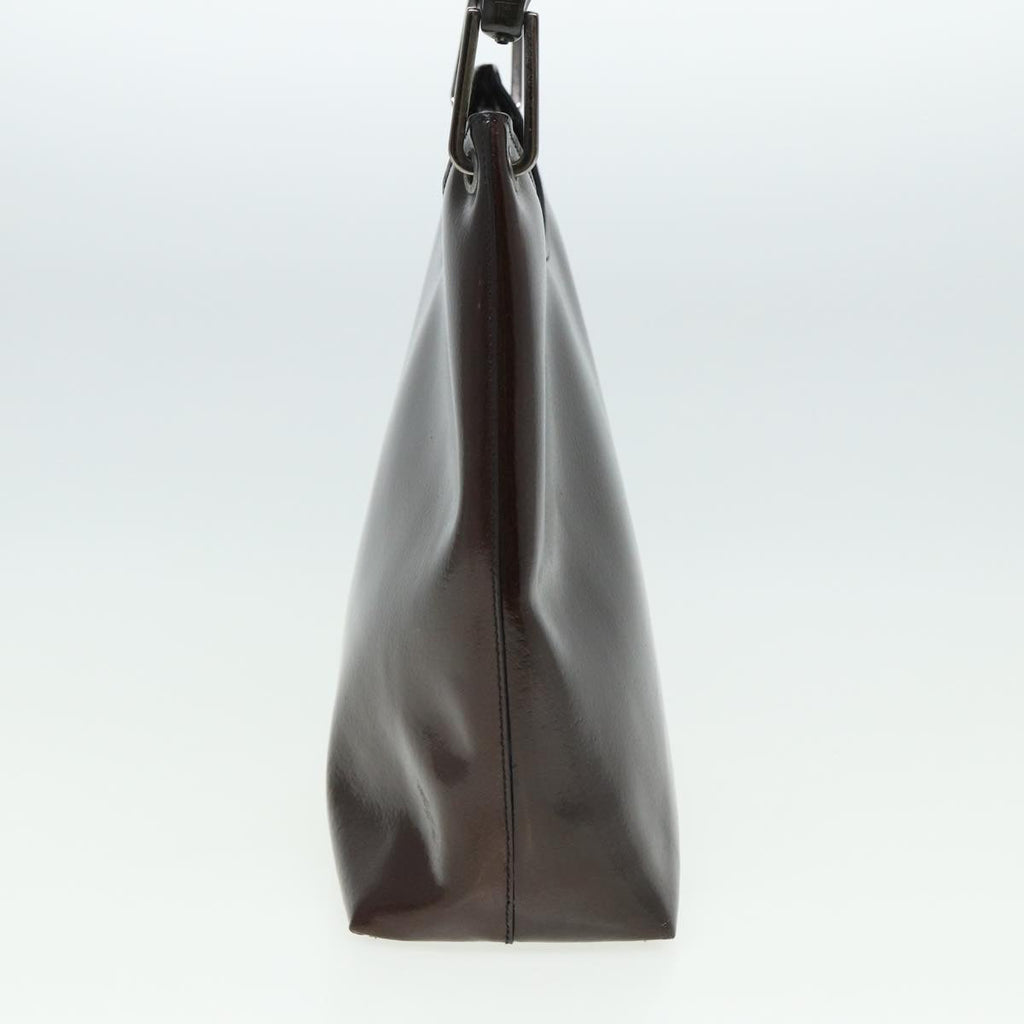 GUCCI Bamboo Hand Bag Enamel Brown 001 2058 3007 yk13474