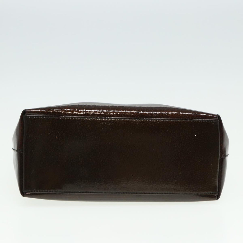 GUCCI Bamboo Hand Bag Enamel Brown 001 2058 3007 yk13474