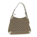 GUCCI GG Canvas Horsebit Shoulder Bag Beige yk13500