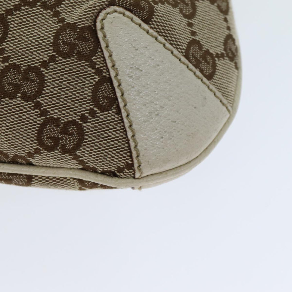 GUCCI GG Canvas Horsebit Shoulder Bag Beige yk13500