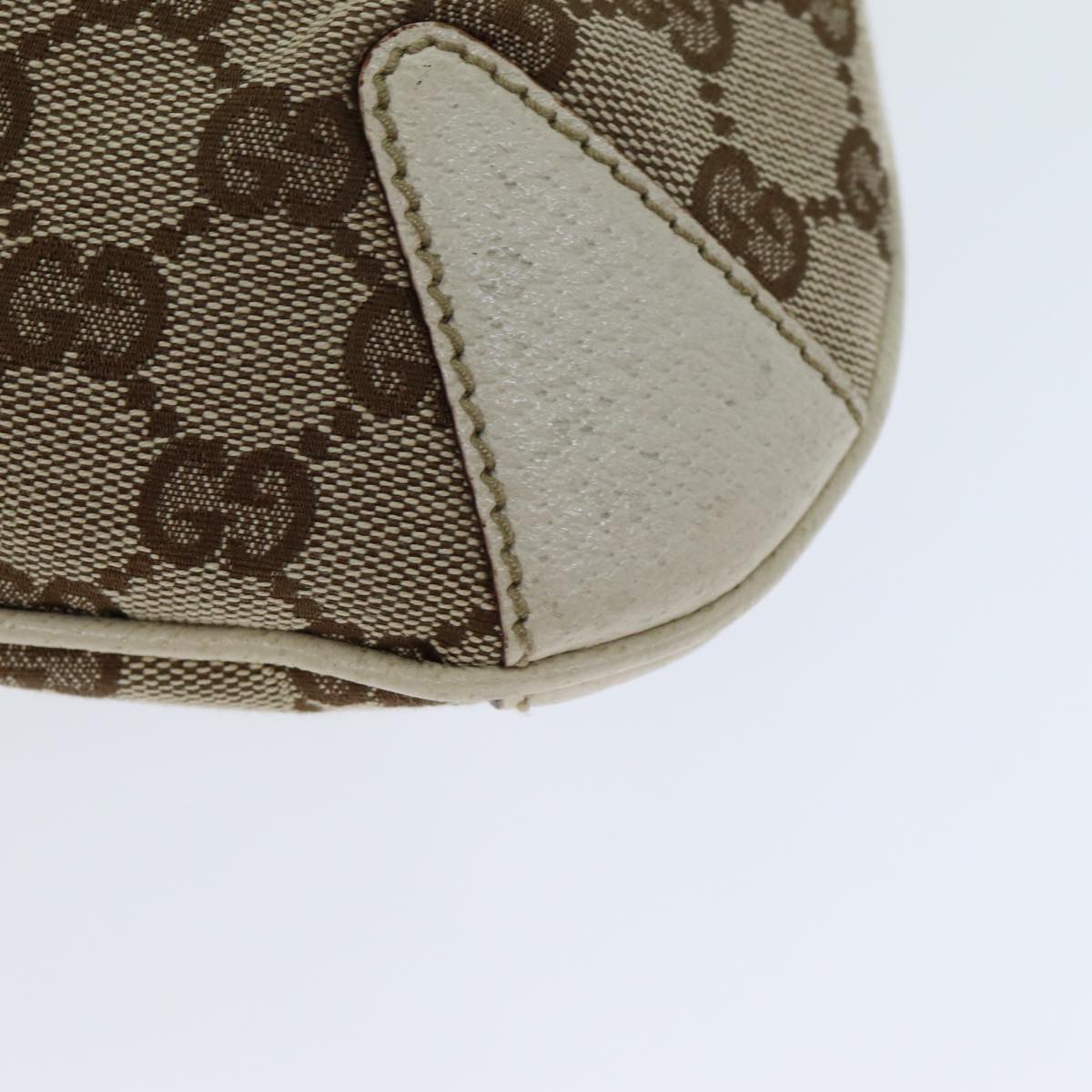 GUCCI GG Canvas Horsebit Shoulder Bag Beige yk13500