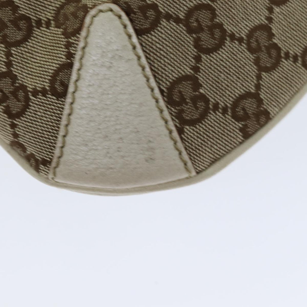 GUCCI GG Canvas Horsebit Shoulder Bag Beige yk13500