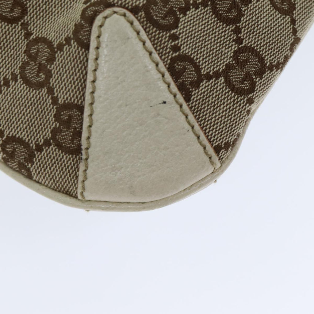 GUCCI GG Canvas Horsebit Shoulder Bag Beige yk13500