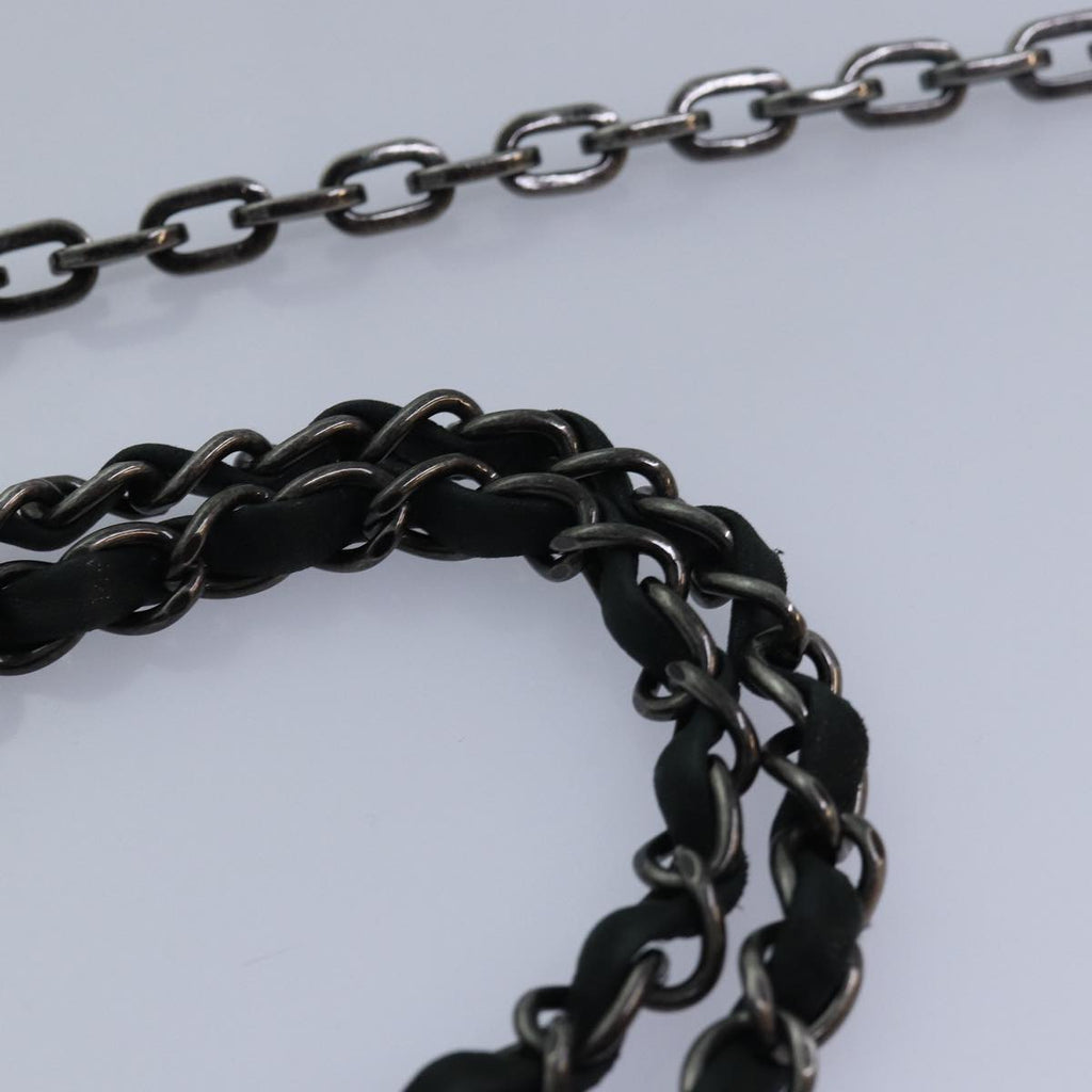CHANEL Matelasse Chain Gamaguchi Hand Bag Leather 2way Black CC yk13501