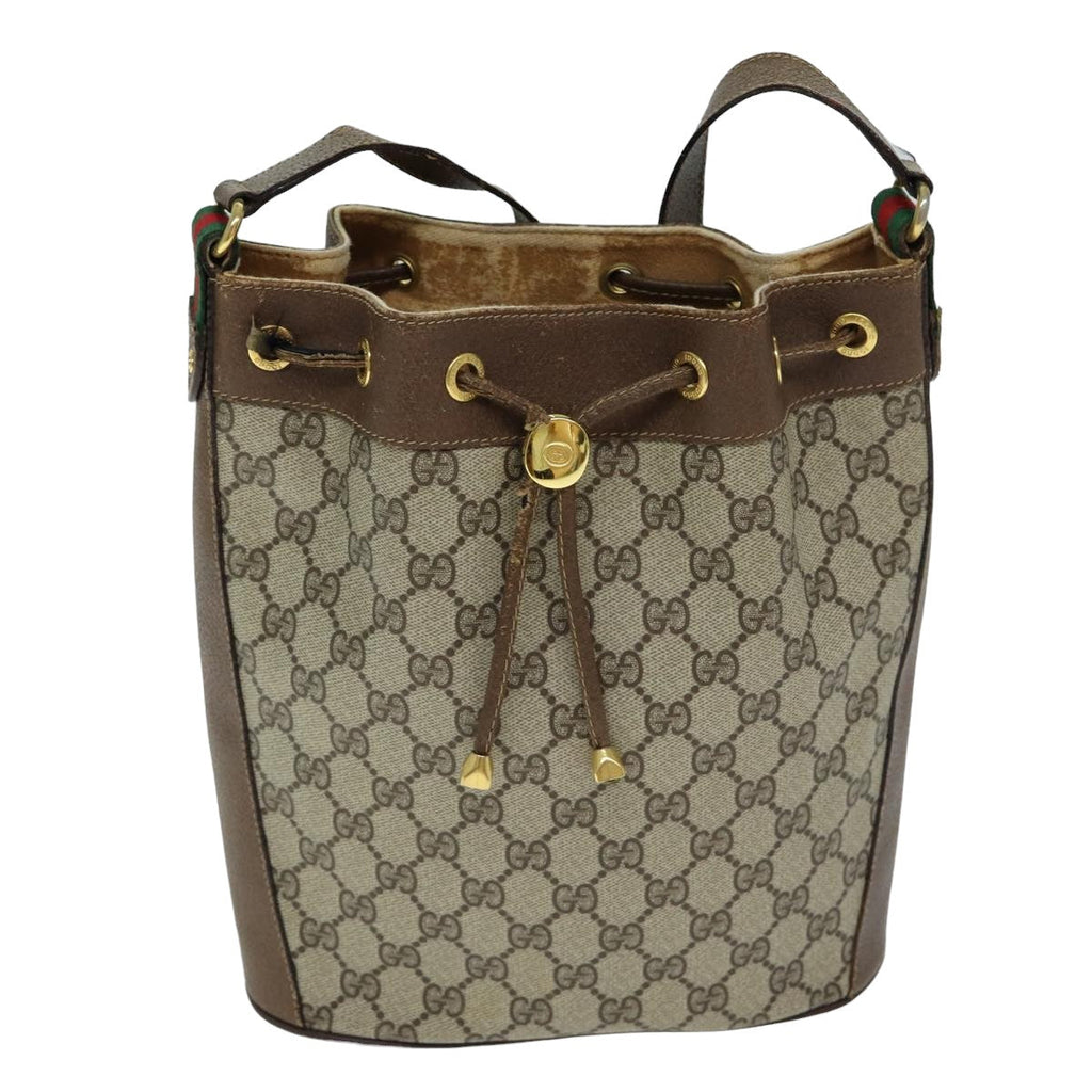 GUCCI GG Canvas Web Sherry Line Shoulder Bag Beige Red 41 02 034 yk13558