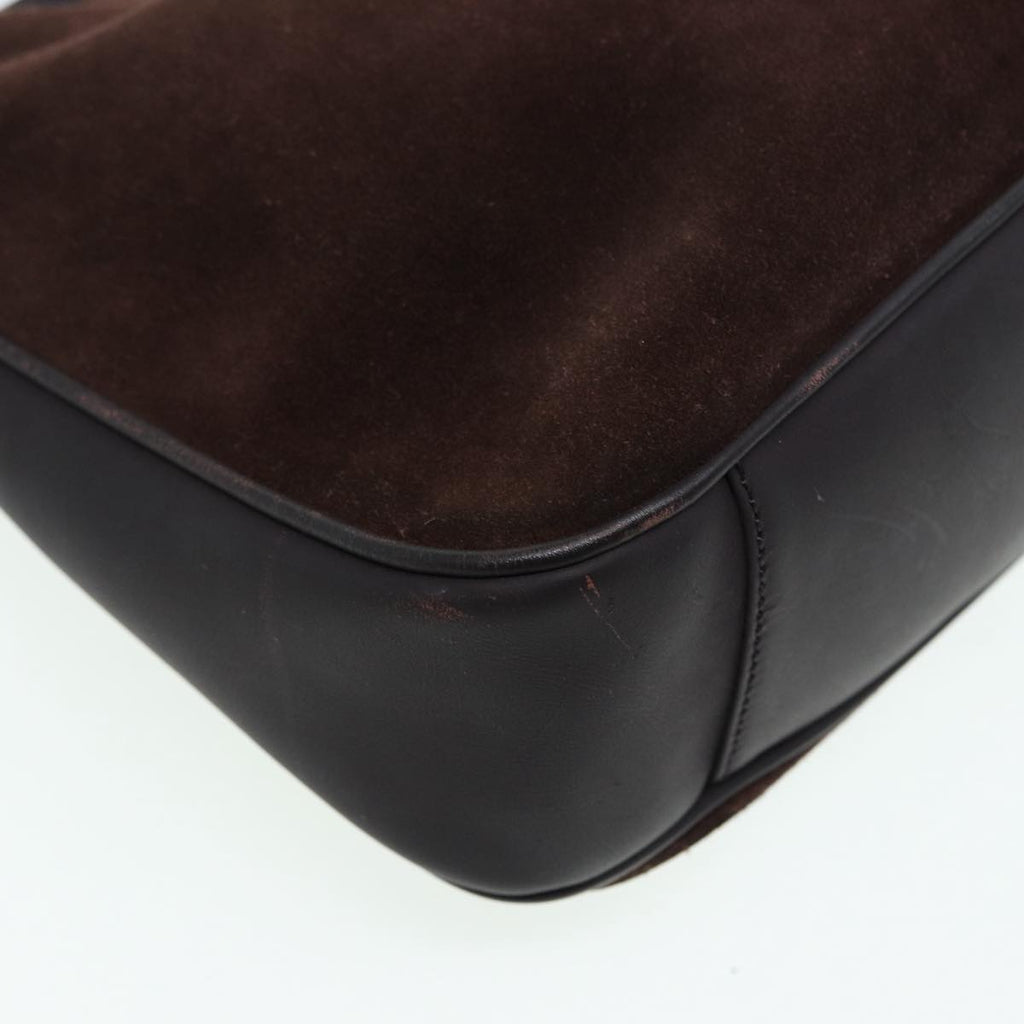 GUCCI Bamboo Hand Bag Leather 2way Black 001 1705 1638 yk13645