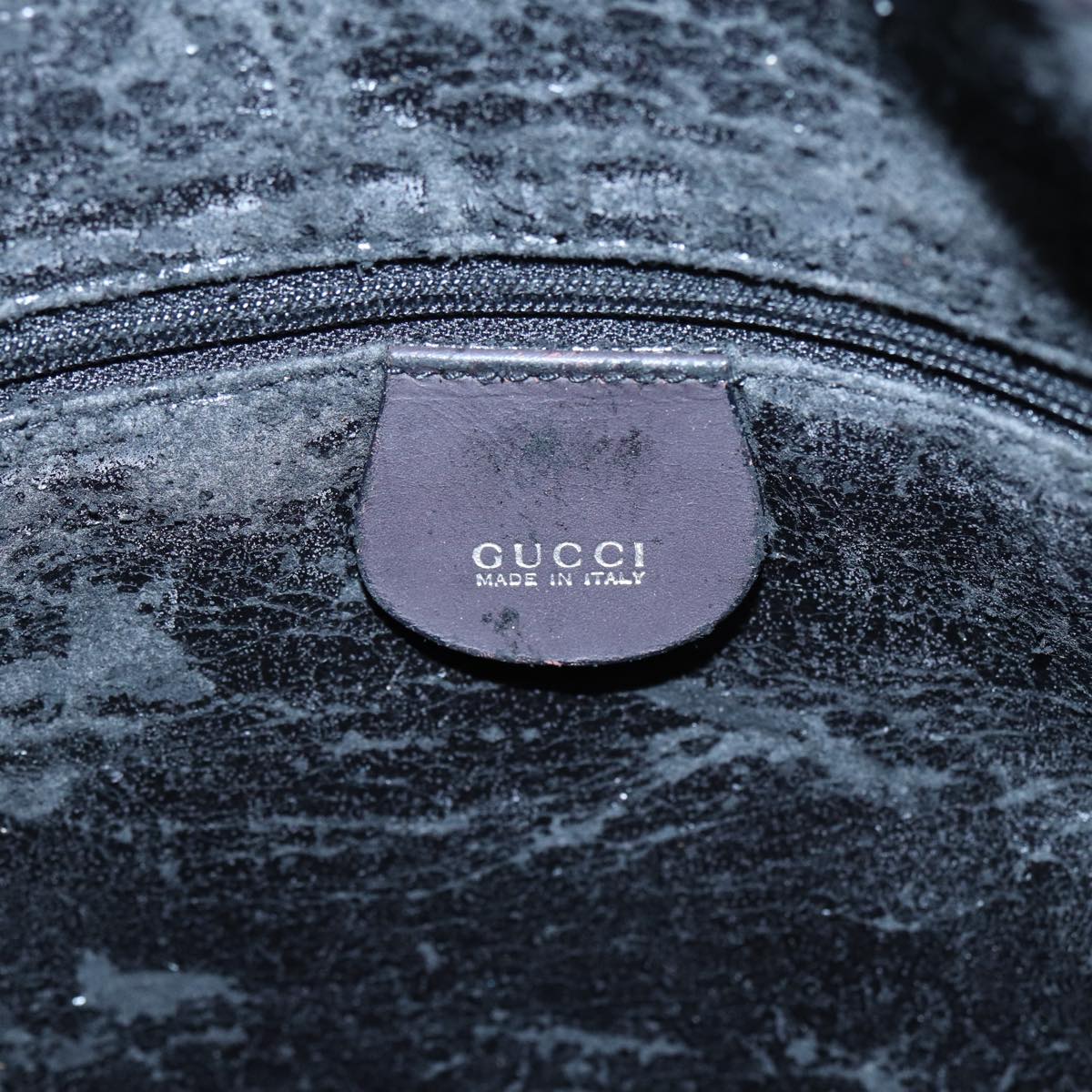 GUCCI Bamboo Hand Bag Leather 2way Black 001 1705 1638 yk13645