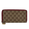 GUCCI GG Canvas Lovely Long Wallet Beige Beige yk13659