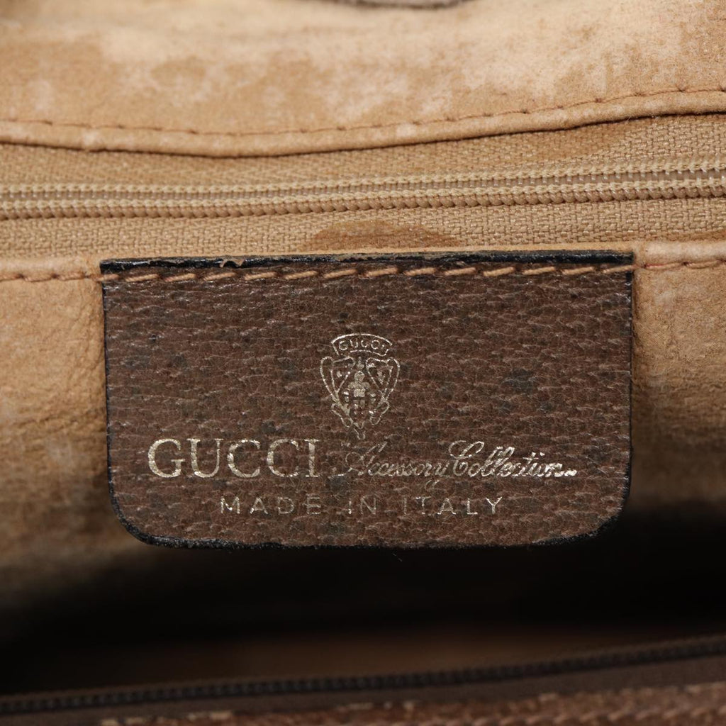 GUCCI GG Supreme Web Sherry Line Boston Bag PVC Beige 24 02 007 yk13661