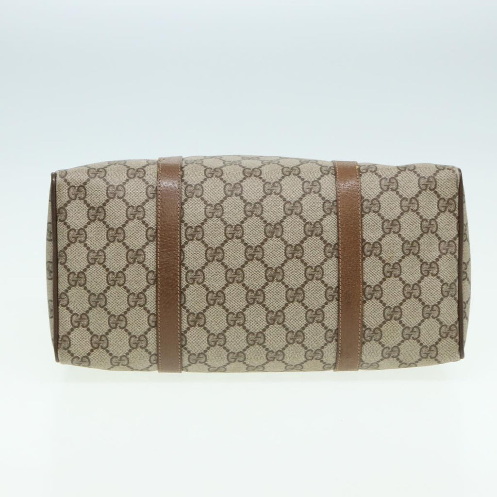 GUCCI GG Supreme Web Sherry Line Boston Bag PVC Beige 39 02 007 yk13664