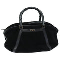 GUCCI Bamboo Hand Bag Suede Black 002 1084 200047 yk13665
