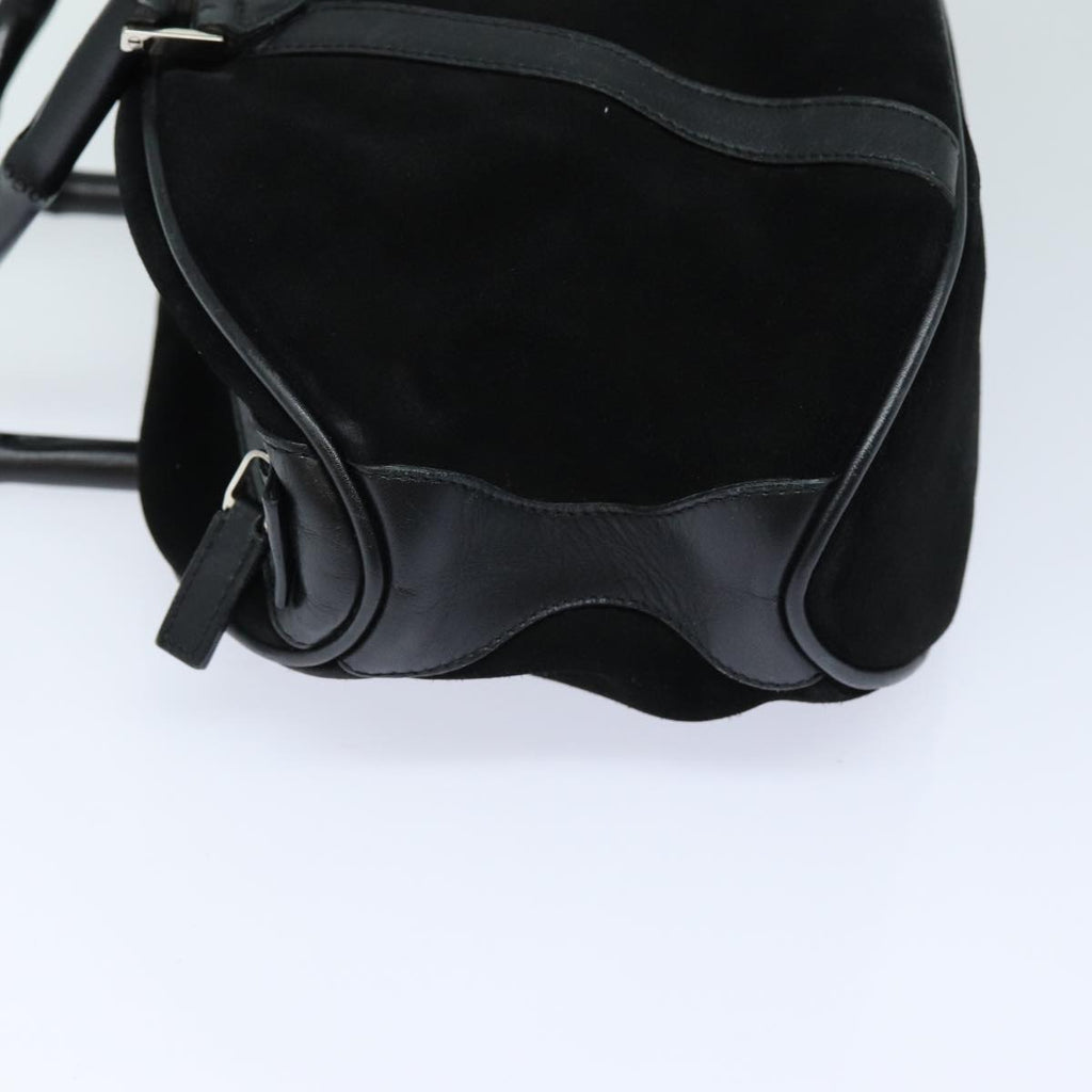 GUCCI Bamboo Hand Bag Suede Black 002 1084 200047 yk13665