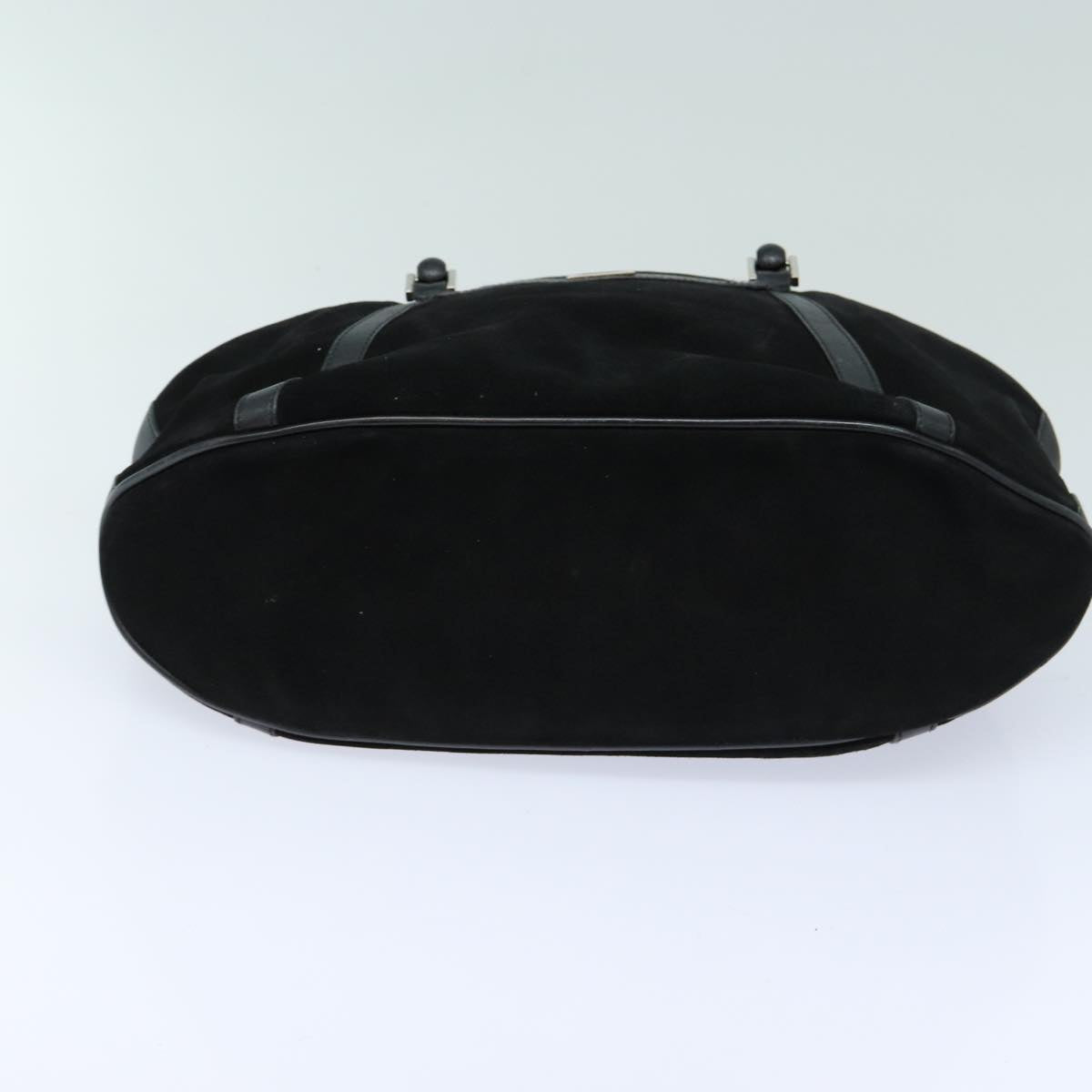 GUCCI Bamboo Hand Bag Suede Black 002 1084 200047 yk13665
