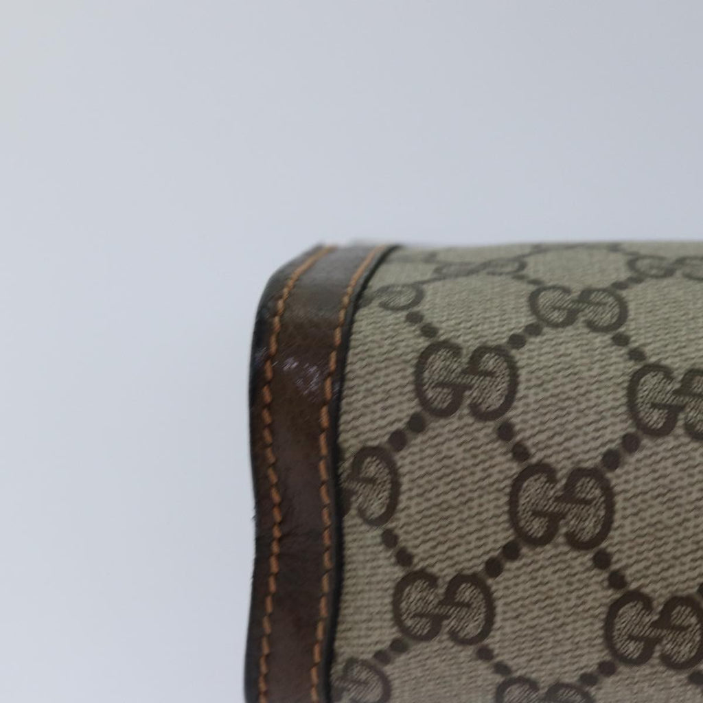 GUCCI GG Supreme Web Sherry Line Clutch Bag PVC Beige Red 89 01 001 yk13667