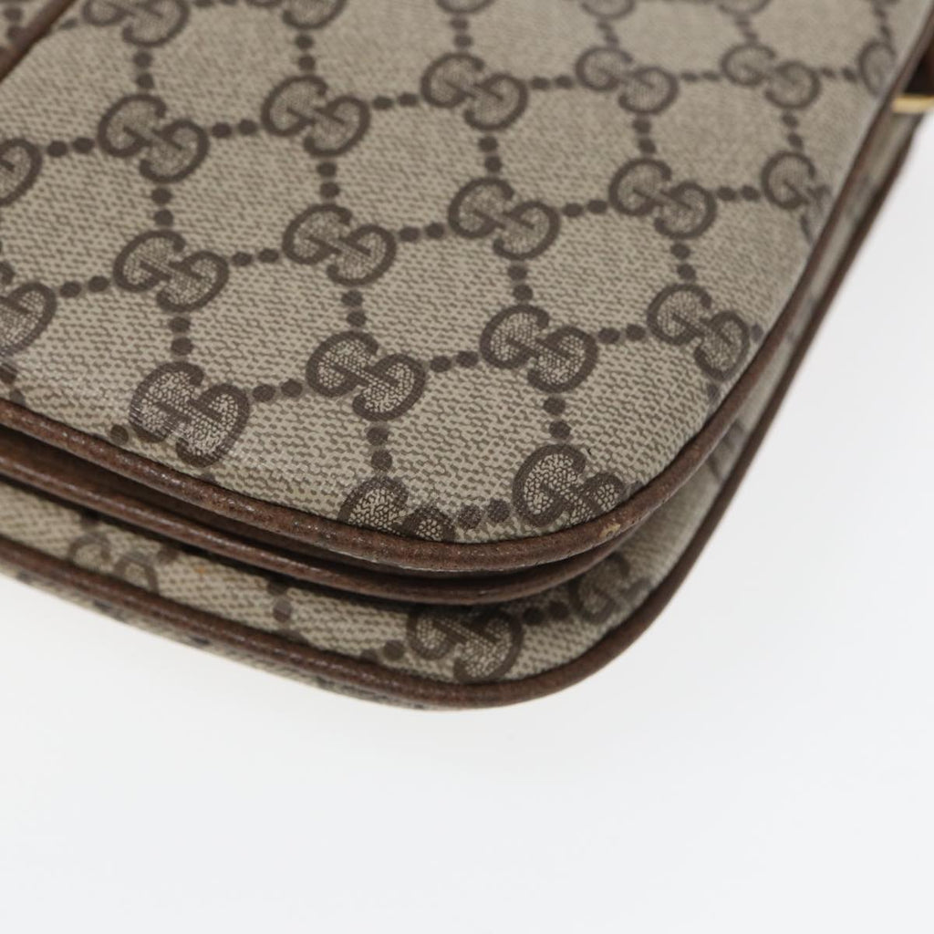 GUCCI GG Supreme Web Sherry Line Shoulder Bag PVC Beige 10 02 037 yk13680
