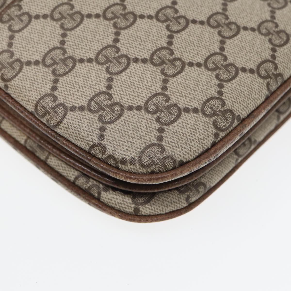 GUCCI GG Supreme Web Sherry Line Shoulder Bag PVC Beige 10 02 037 yk13680