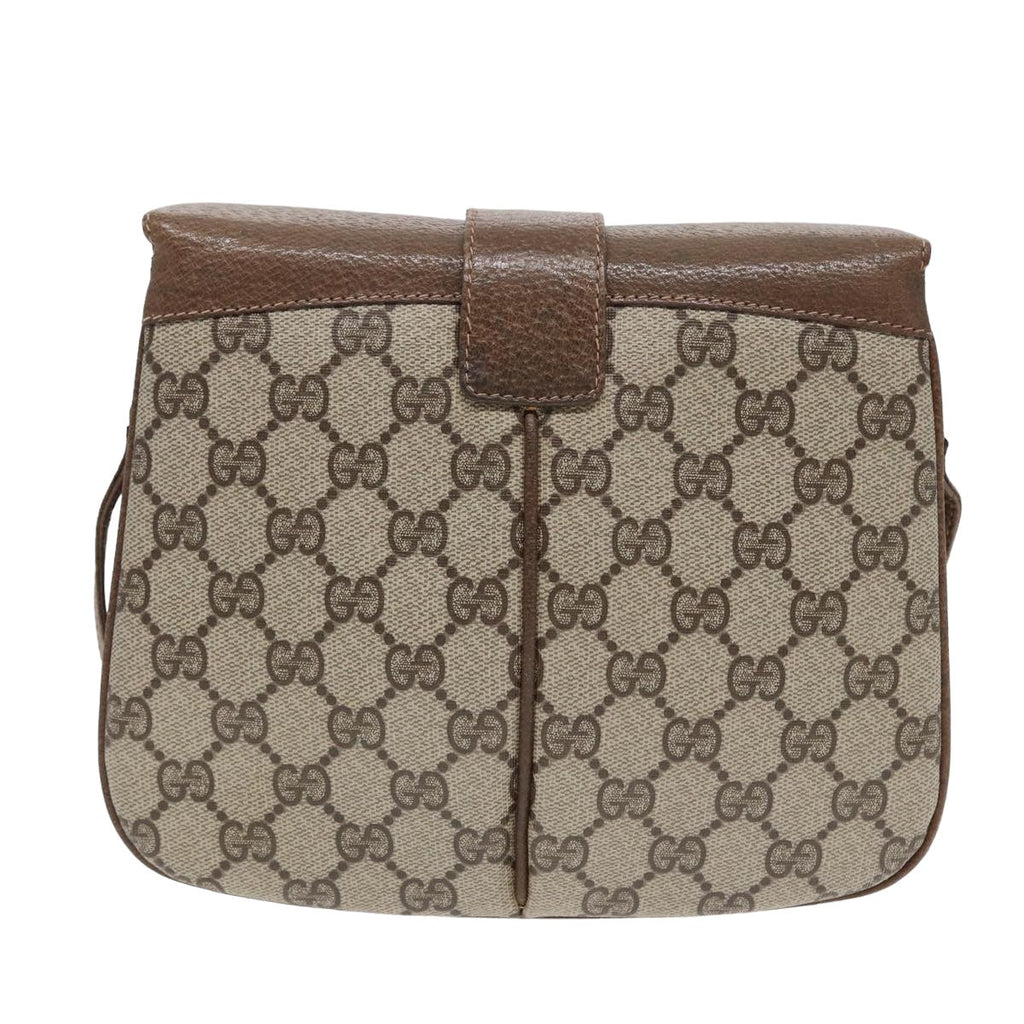 GUCCI GG Supreme Web Sherry Line Shoulder Bag PVC Beige 10 02 037 yk13680