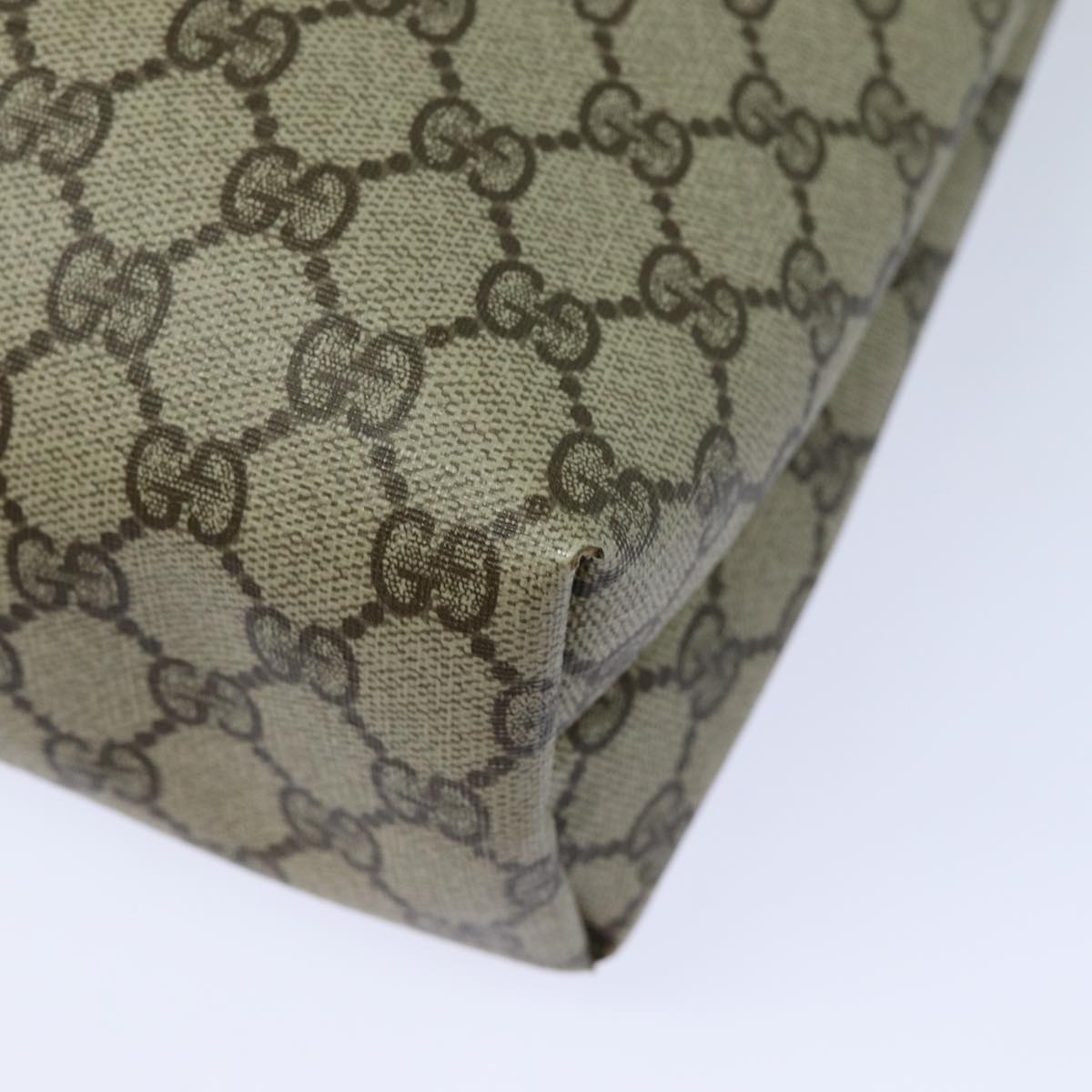 GUCCI GG Supreme Web Sherry Line Tote Bag PVC Beige 002 123 6487 yk13692