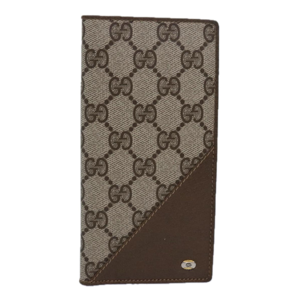 GUCCI GG Supreme Long Wallet PVC Beige Beige 64 03 713 yk13706