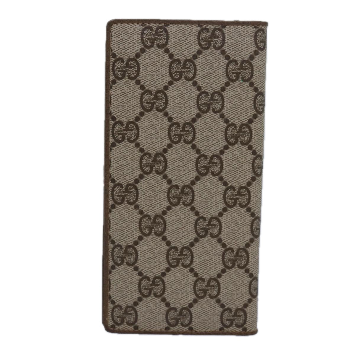 GUCCI GG Supreme Long Wallet PVC Beige Beige 64 03 713 yk13706