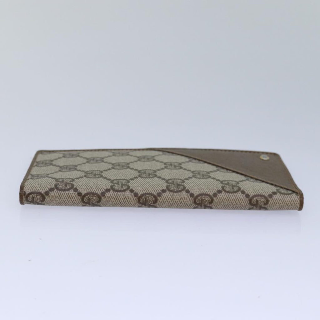 GUCCI GG Supreme Long Wallet PVC Beige Beige 64 03 713 yk13706