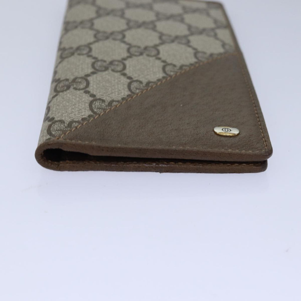GUCCI GG Supreme Long Wallet PVC Beige Beige 64 03 713 yk13706