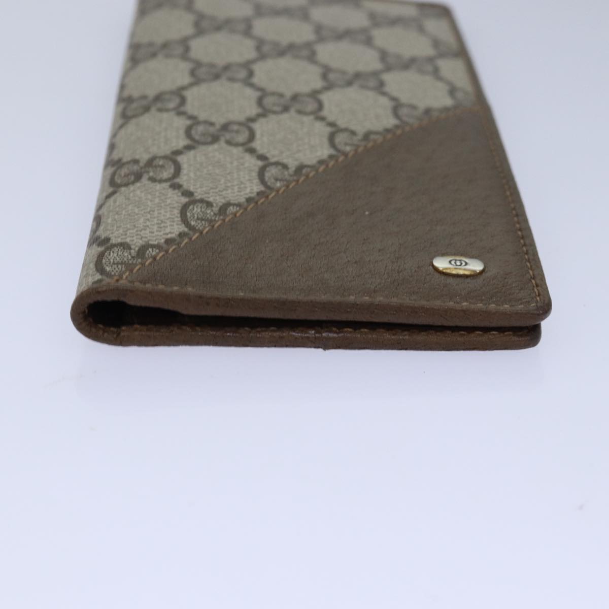 GUCCI GG Supreme Long Wallet PVC Beige Beige 64 03 713 yk13706