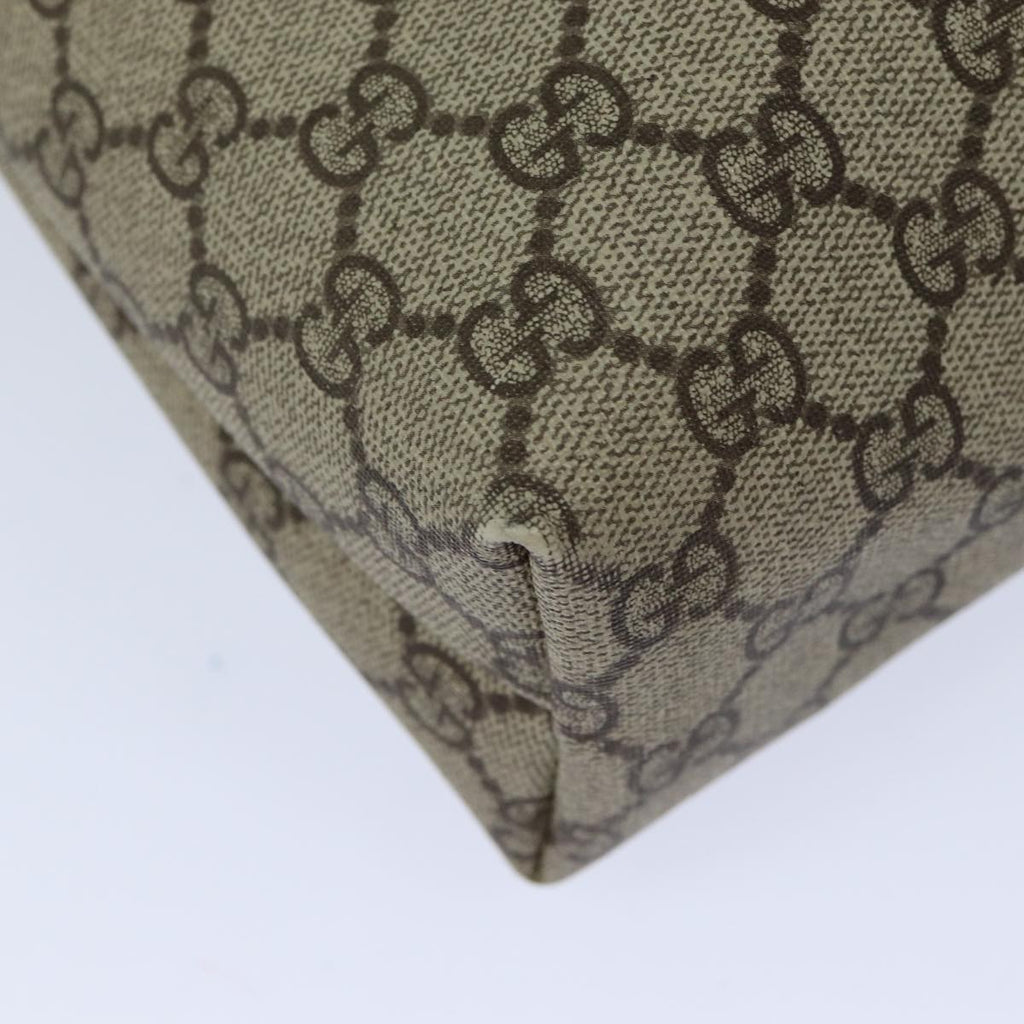GUCCI GG Supreme Web Sherry Line Tote Bag PVC Beige 002 58 6487 yk13737